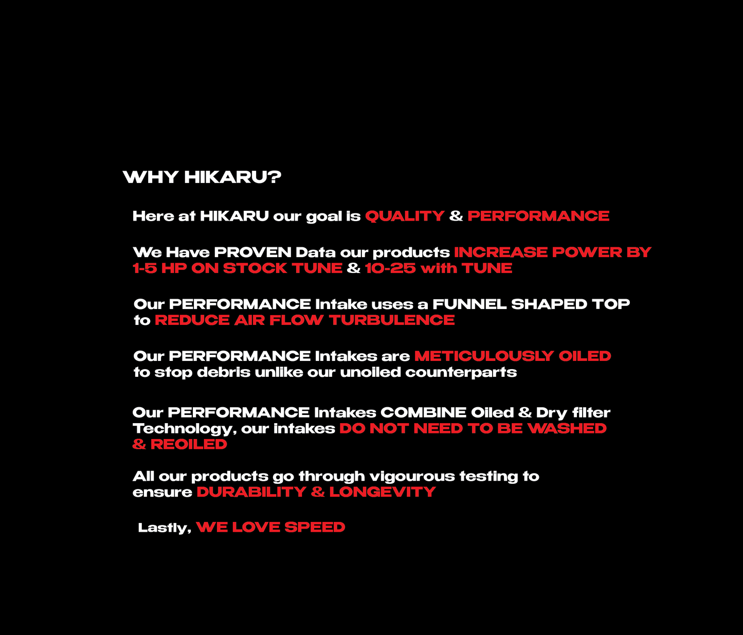 HIKARU PERFORMANCE POWER INTAKE